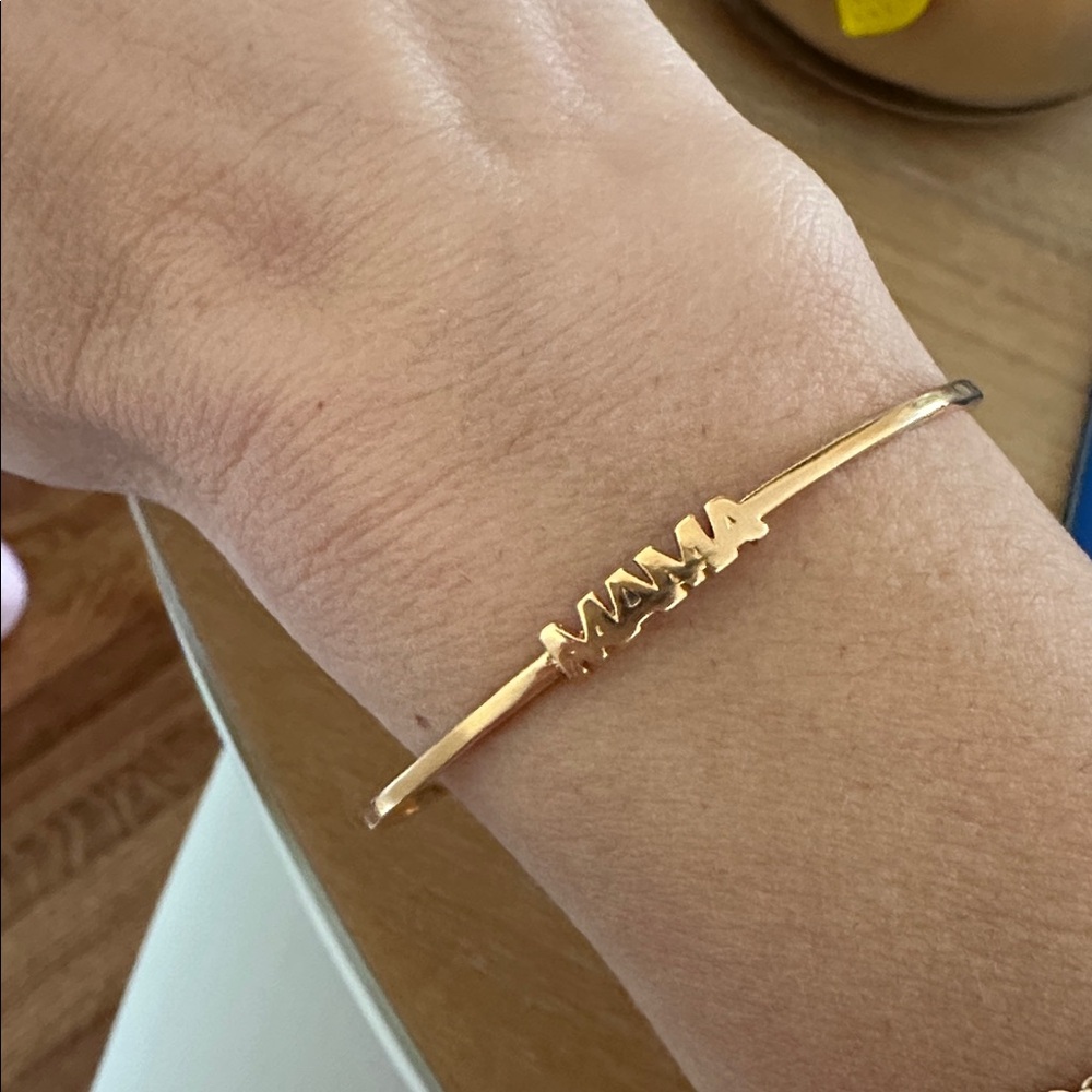 Gold Plated Mama Cuff Bracelet